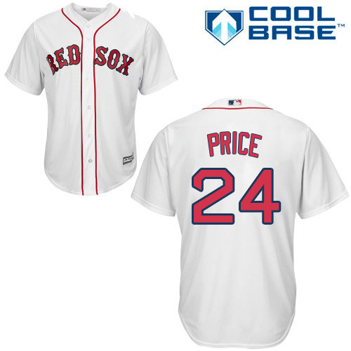 Red Sox #24 David Price White Cool Base Stitched Youth MLB Jersey - Click Image to Close